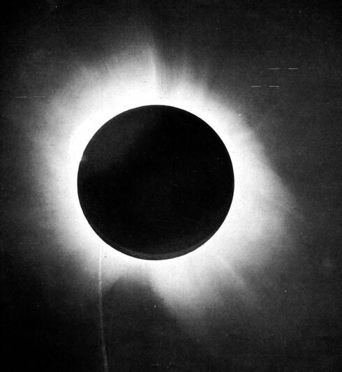 Eddington's 1919 eclipse plate — proof of general relativity